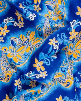 Polynesian fabric ANOE Blue - Tissushop